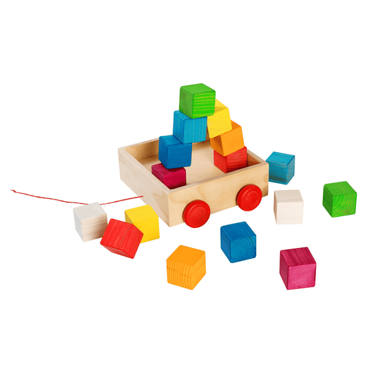 Houten Bouwstenen Regenboog Kleurensamenspel 16 Stuks by ROOSI Traditional Toys