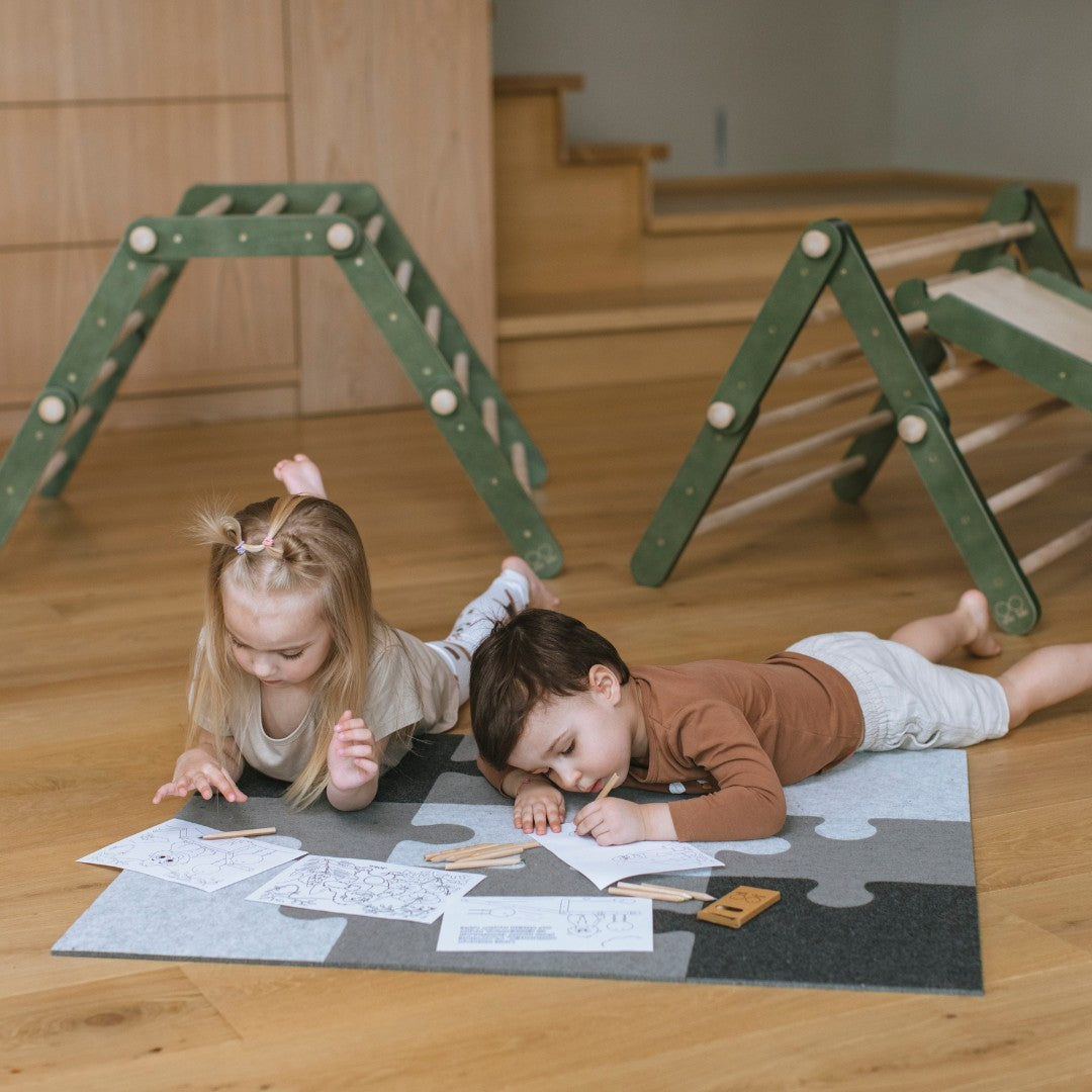 Vilt Puzzel Speelmat Veiligheidsrand Ecologisch Vriendelijk by Ette Tete