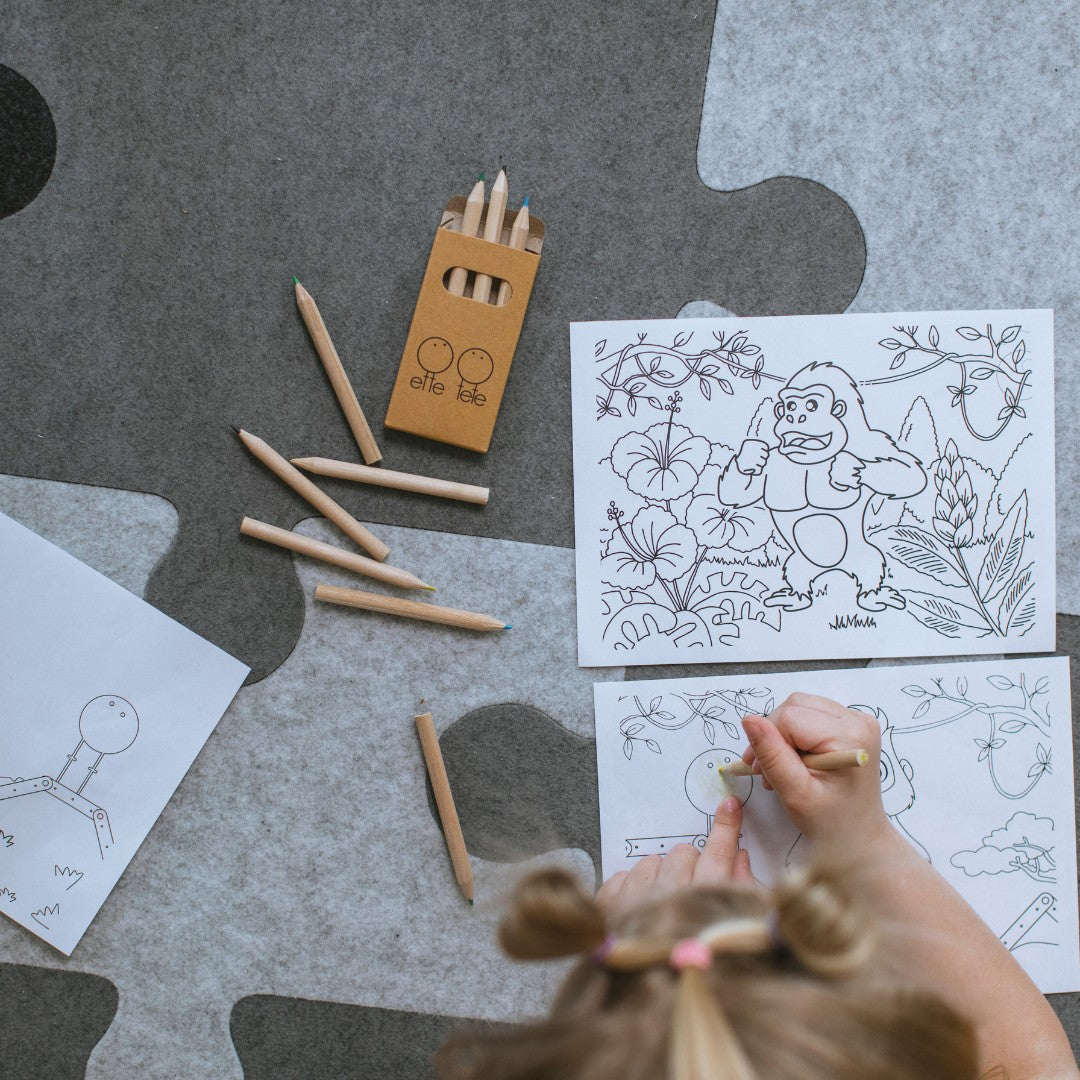 Vilt Puzzel Speelmat Veiligheidsrand Ecologisch Vriendelijk by Ette Tete