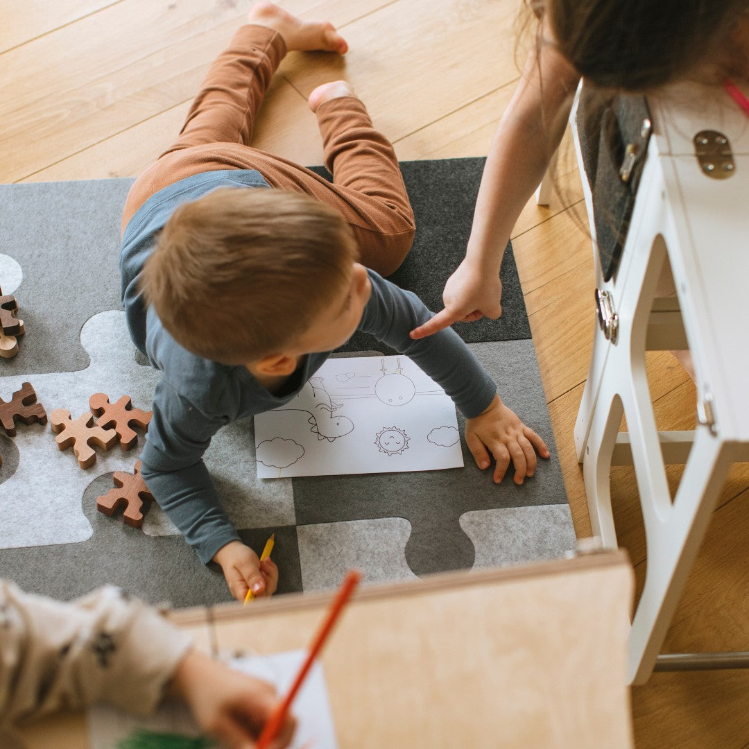 Vilt Puzzel Speelmat Veiligheidsrand Ecologisch Vriendelijk by Ette Tete