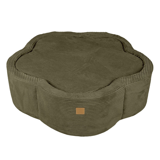 Ballenbak Schuim Bloemenpatroon Khaki Kindveilig Speelplezier by MeowBaby