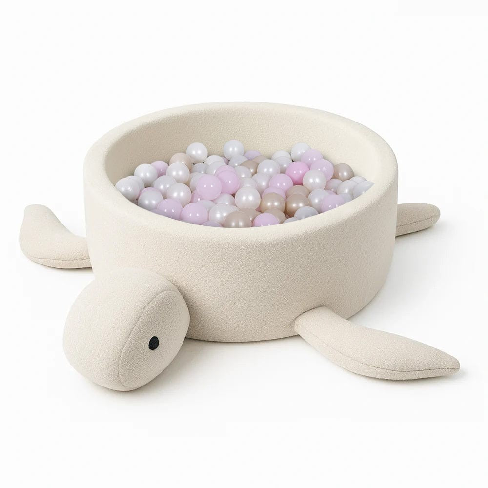 Ballenbak Schildpad Bouclé Beige Sensorische Ontwikkeling by MeowBaby