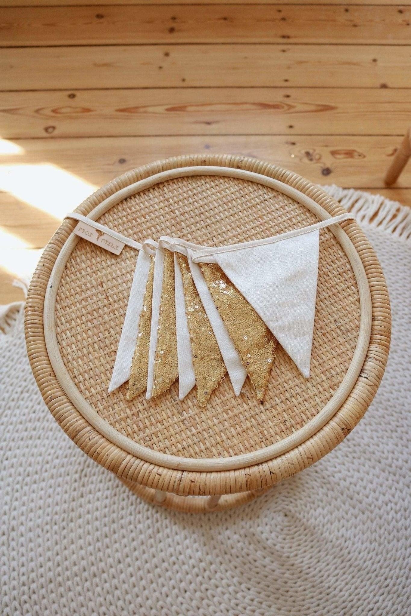 Pailletten Slinger Goud Beige Voor Kinderkamerdecor by moi mili