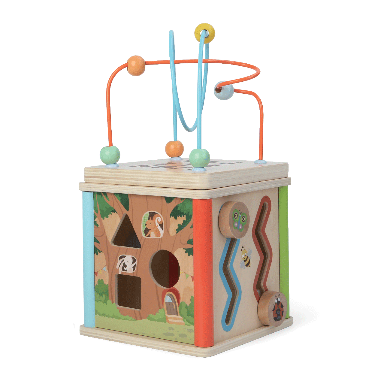 Houten Ontwikkelingskubus Motorische 15 Centimeter by Gerardo's Toys