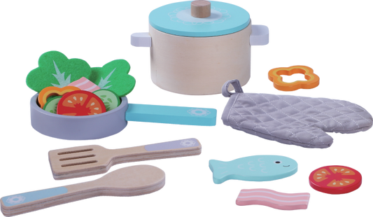 Houten Kookset Educatief Kleurcodes Leren Speelgoed by Gerardo's Toys