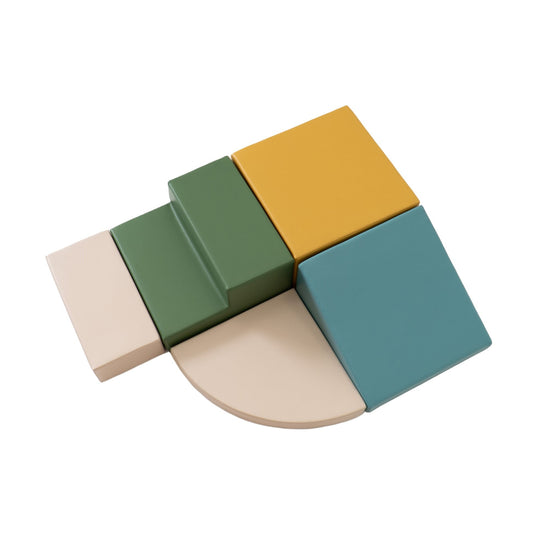 Zachte Speelblokset Vijfdelig Pastel Turkoois Hoekblokset by IGLU