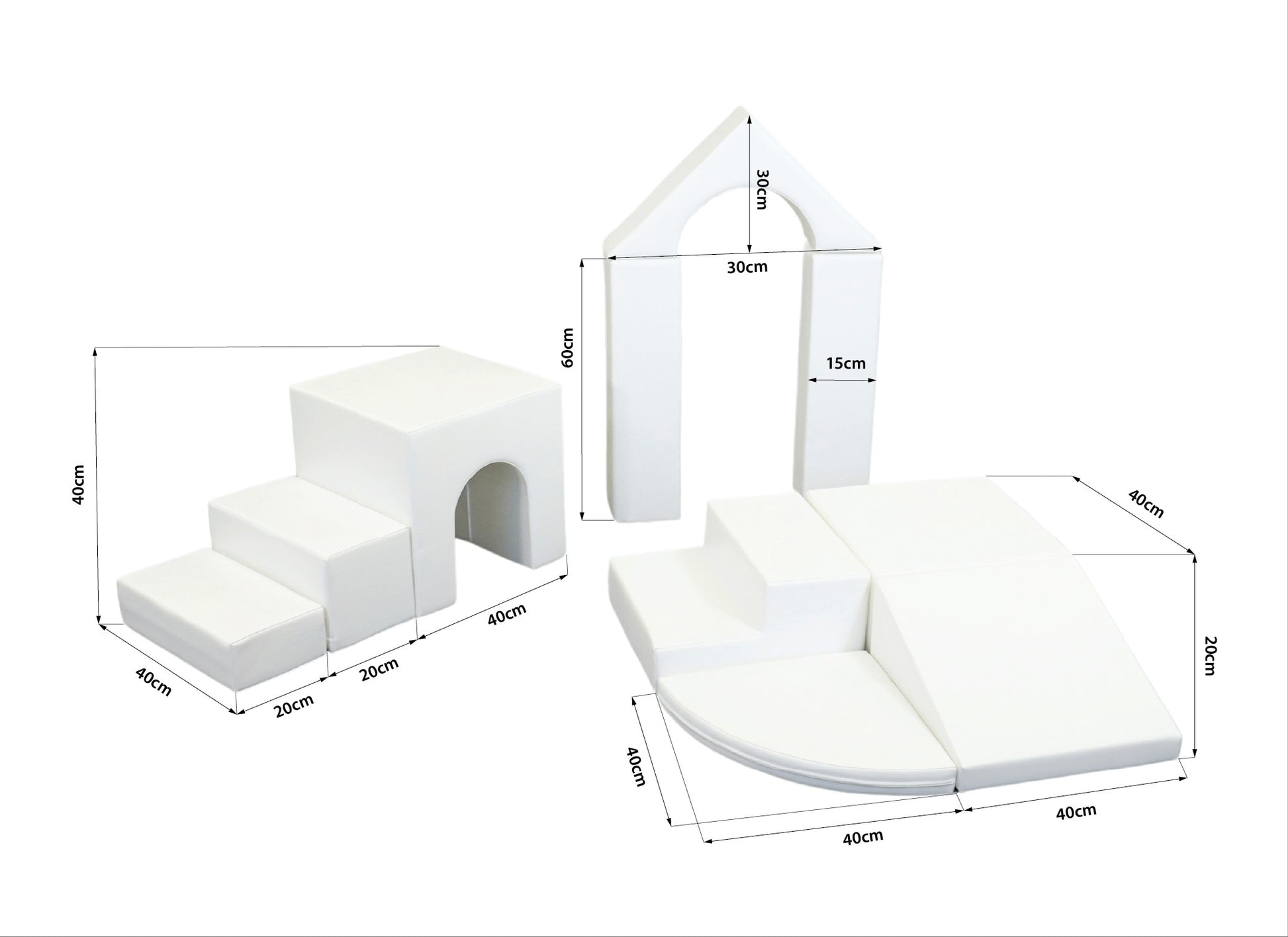 Zachte Speelblokken 10 Delig Wit Creatief Spelplezier by IGLU