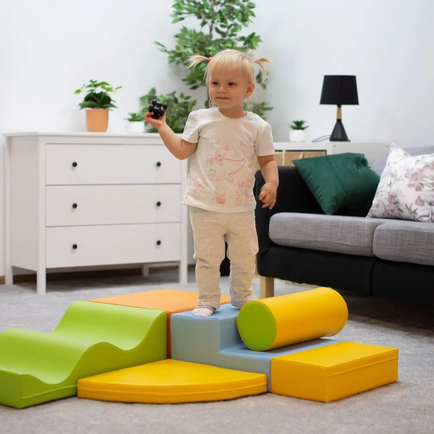 Zachte Speelblokset Meerkleurig Montessori Speelfunctie by IGLU