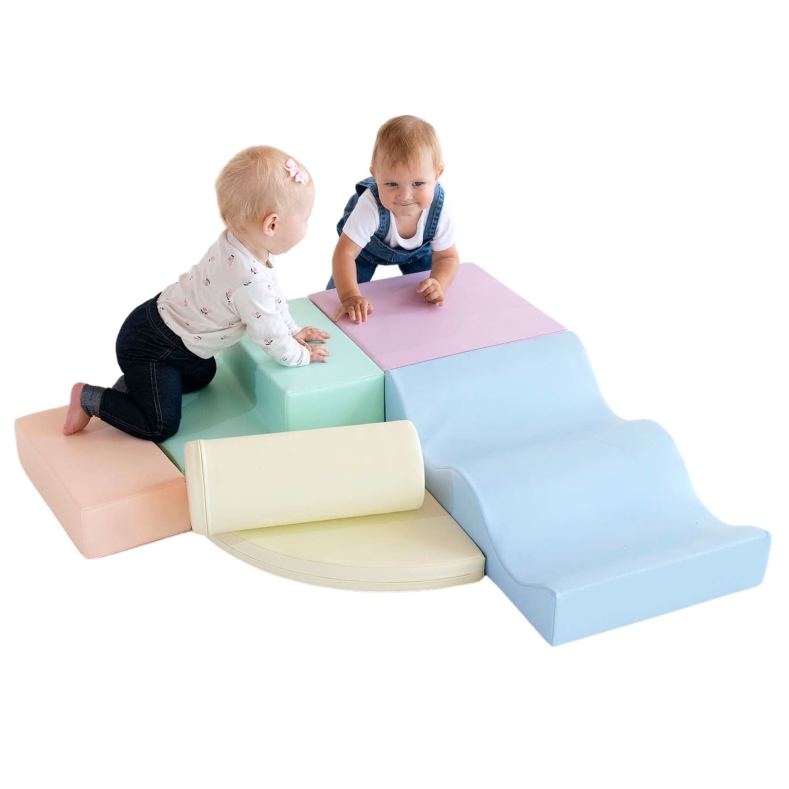 Zachte Speelblokken Zesdelig Pastel Montessori Speelset by IGLU