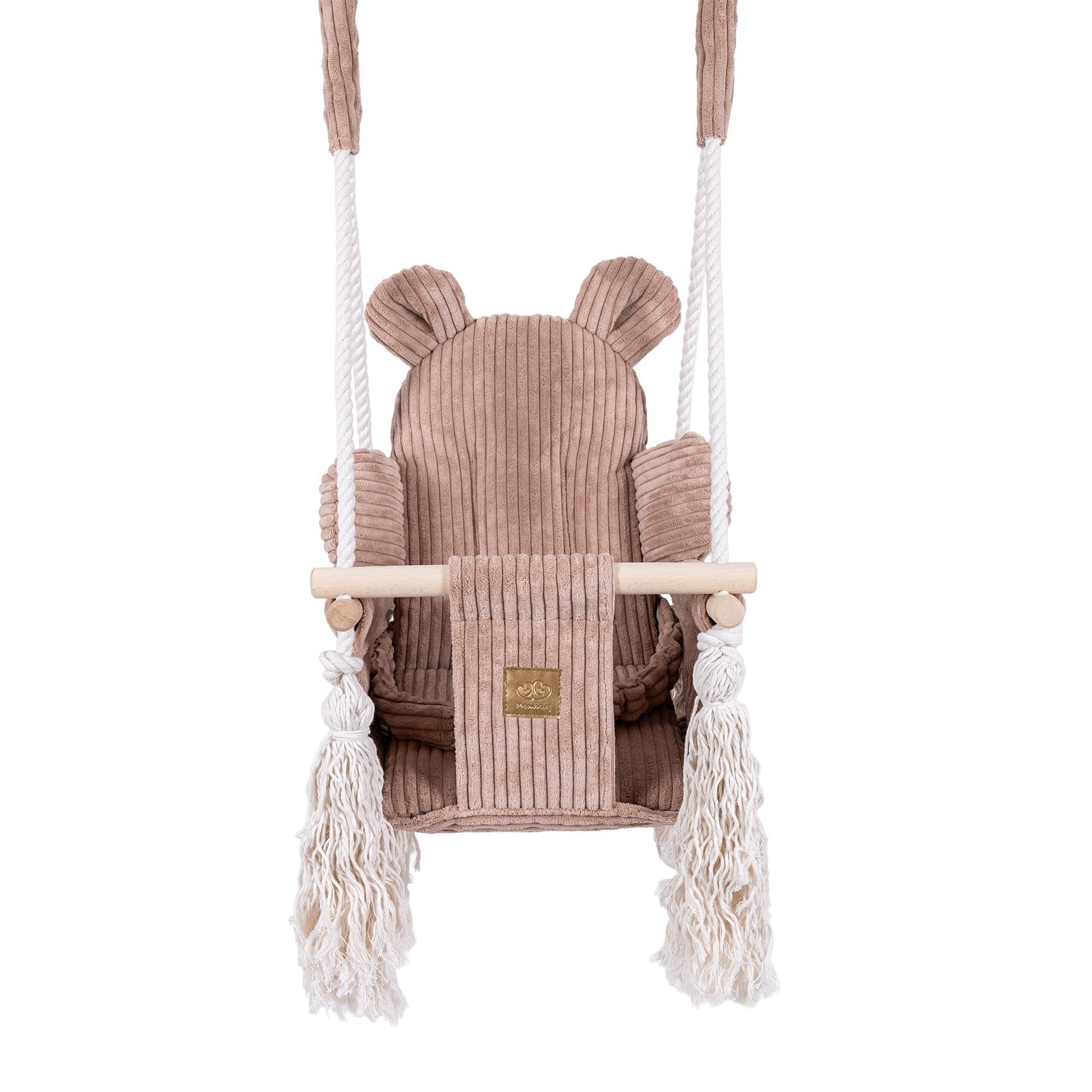 Babyschommel Teddy Rozepoeder Zacht Comfortabel Veilig by MeowBaby
