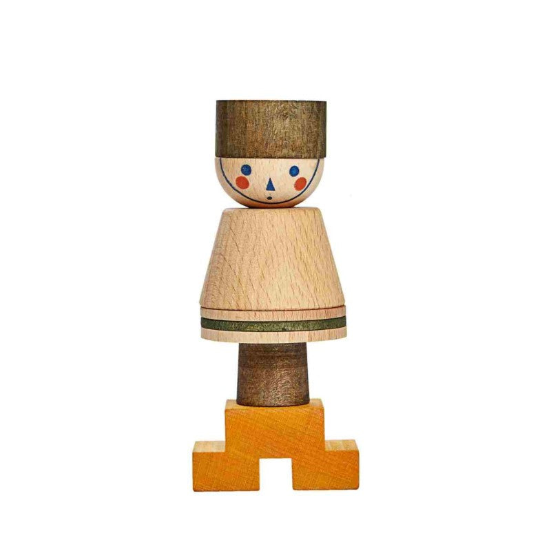 Stokfiguur Puzzel Groene Montessori Speelplezier Verrijkend by Wooden Story