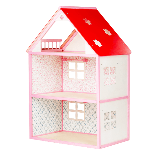 Houten Poppenhuis Roosi RozePastel Tweede Verdiepingen by ROOSI Traditional Toys