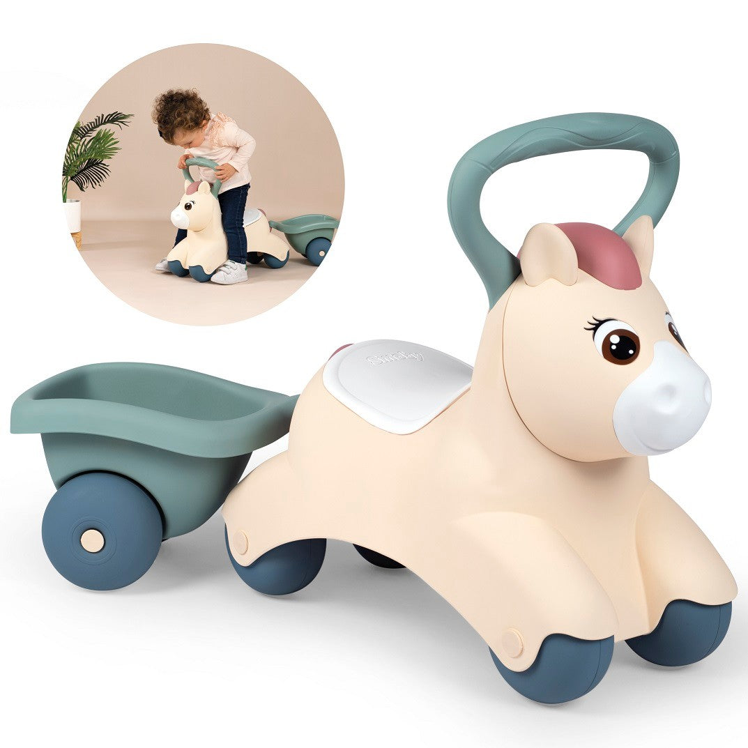 Loopauto Pony met Aanhanger by Smoby