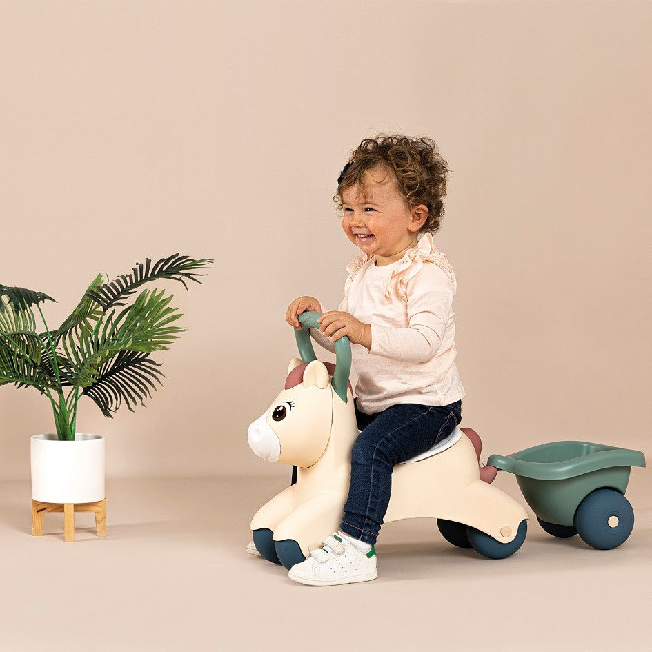 Loopauto Pony met Aanhanger by Smoby