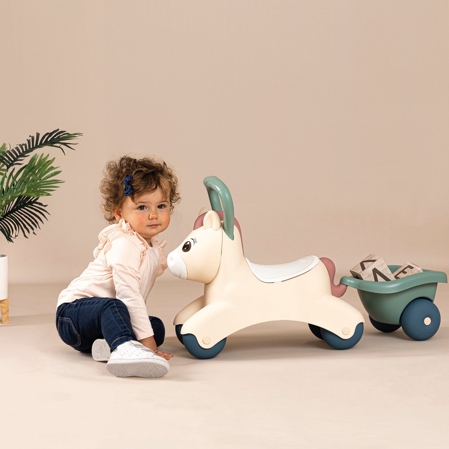 Loopauto Pony met Aanhanger by Smoby