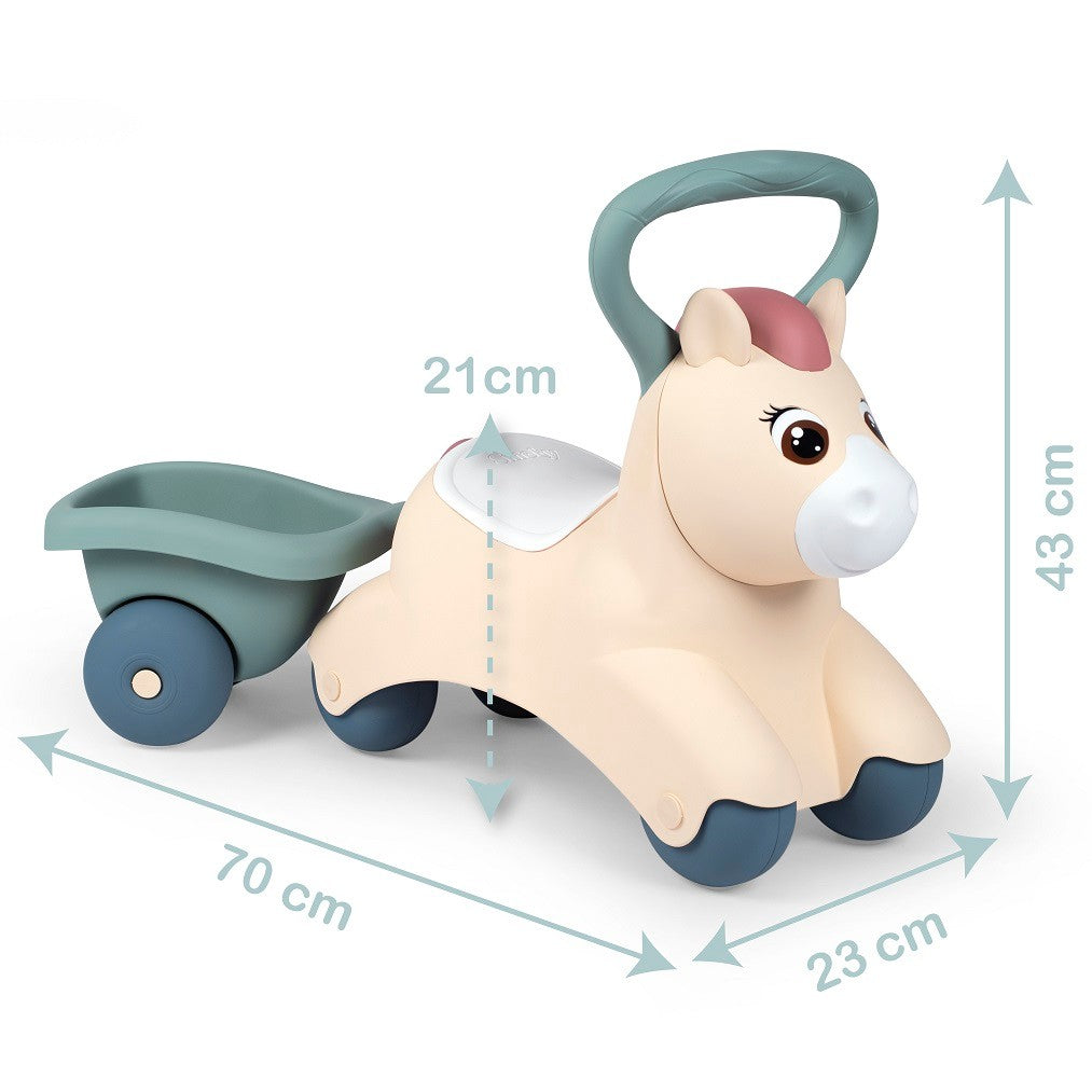 Loopauto Pony met Aanhanger by Smoby