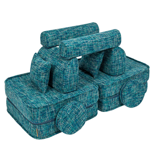 Modulaire Kinderbank Comfortabel Blauw Lagoonblauw by MeowBaby