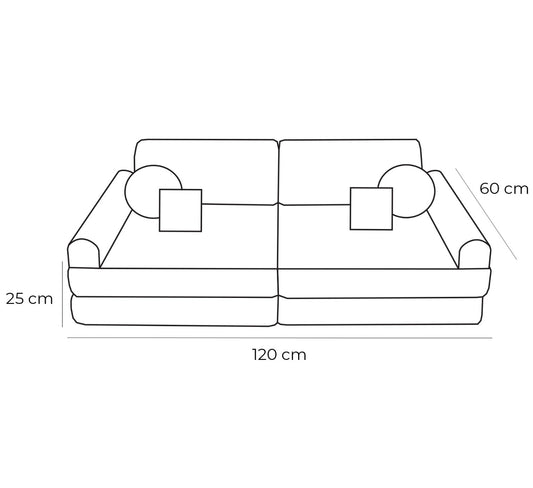 Modulaire Kinderbank Bubblegumroze Voor Kinderen Comfort by MeowBaby