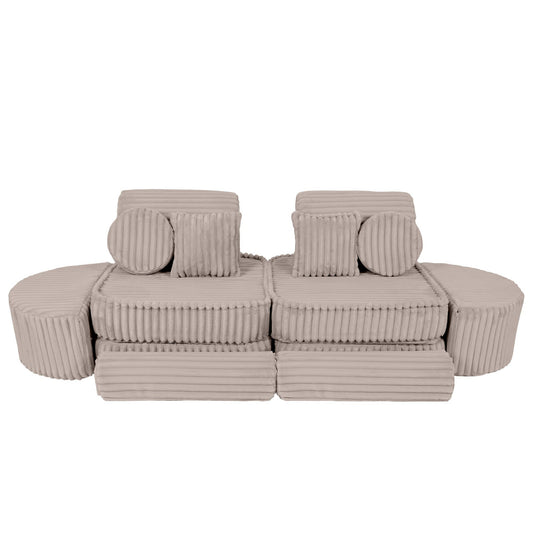 Kinderbank Modulair Beige Comfortabel Compact Sfeer by MeowBaby