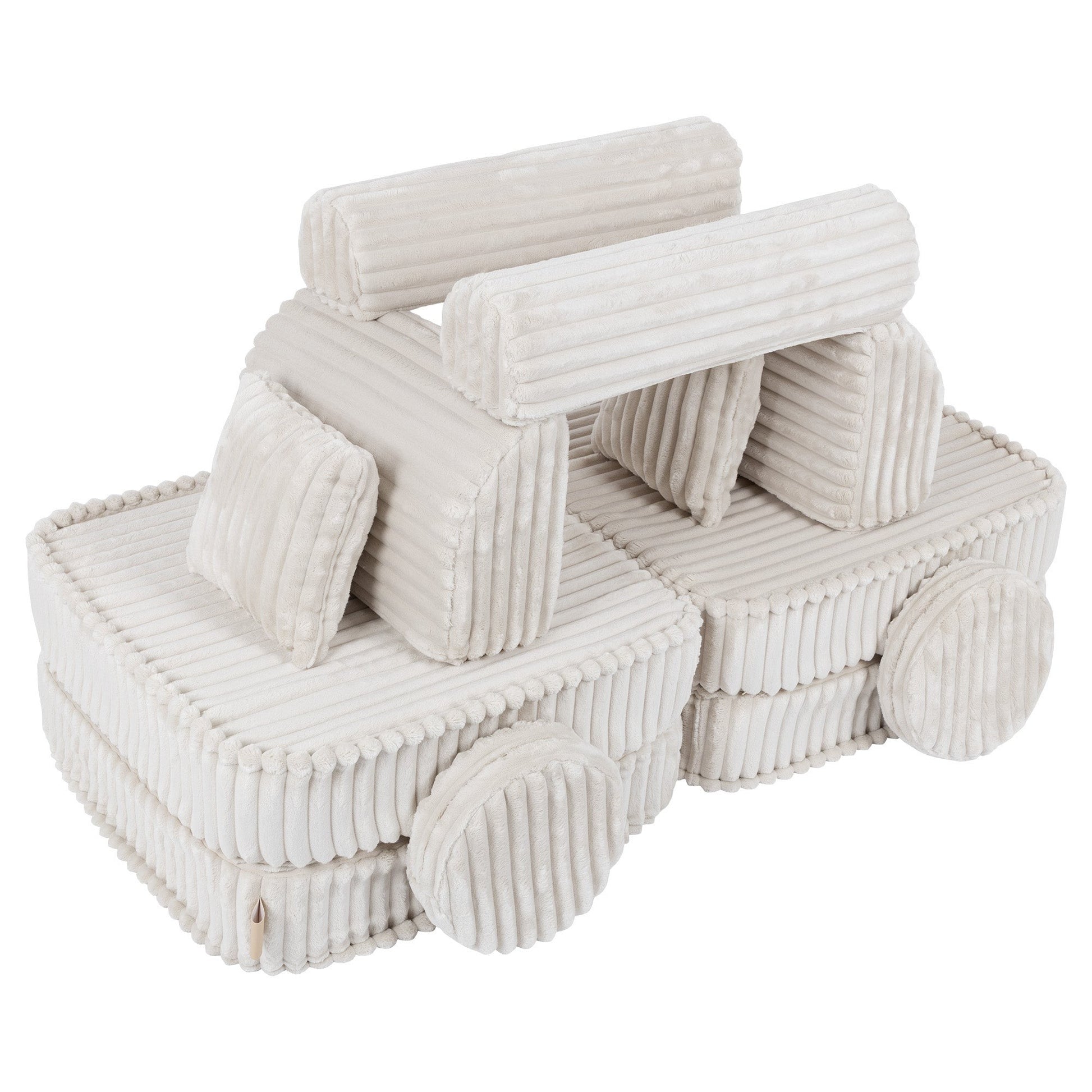 Modulaire Kinderbank Ruimtelijke Zitruimte Churros Wit by MeowBaby