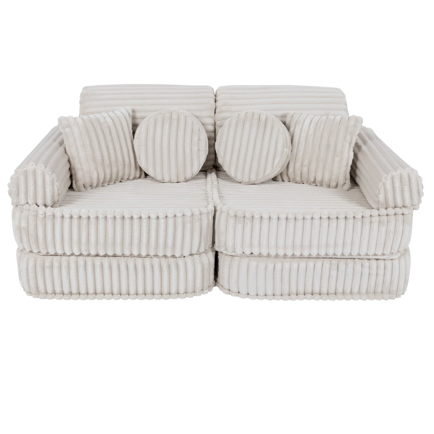 Modulaire Kinderbank Ruimtelijke Zitruimte Churros Wit by MeowBaby