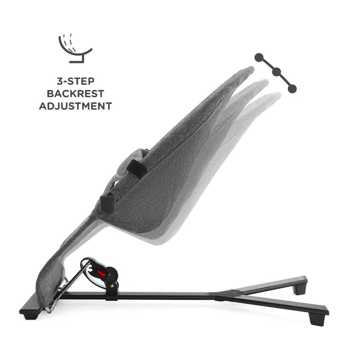 Wipstoel Baby MIMI Minimalistisch Grijs Voor Ontspanning by Kinderkraft