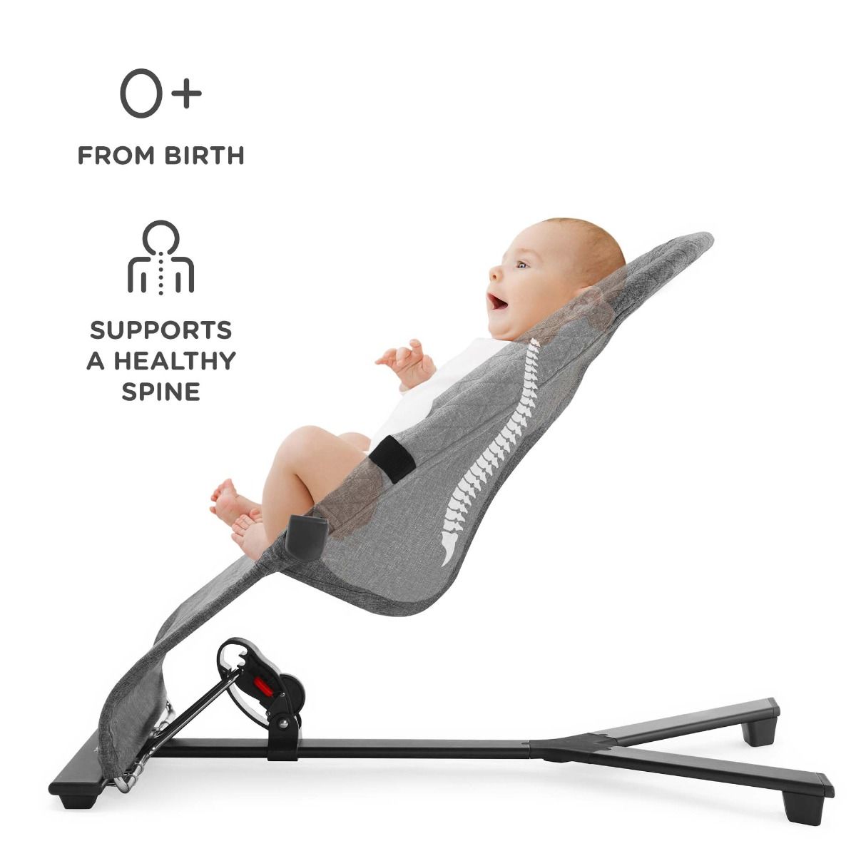 Wipstoel Baby MIMI Minimalistisch Grijs Voor Ontspanning by Kinderkraft