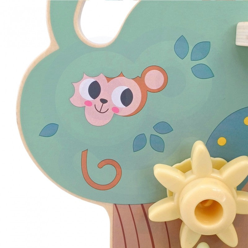 Houten Montessori Activiteitenboom Vier-in-een Knikkerbaan by Woopie Let's Go Green