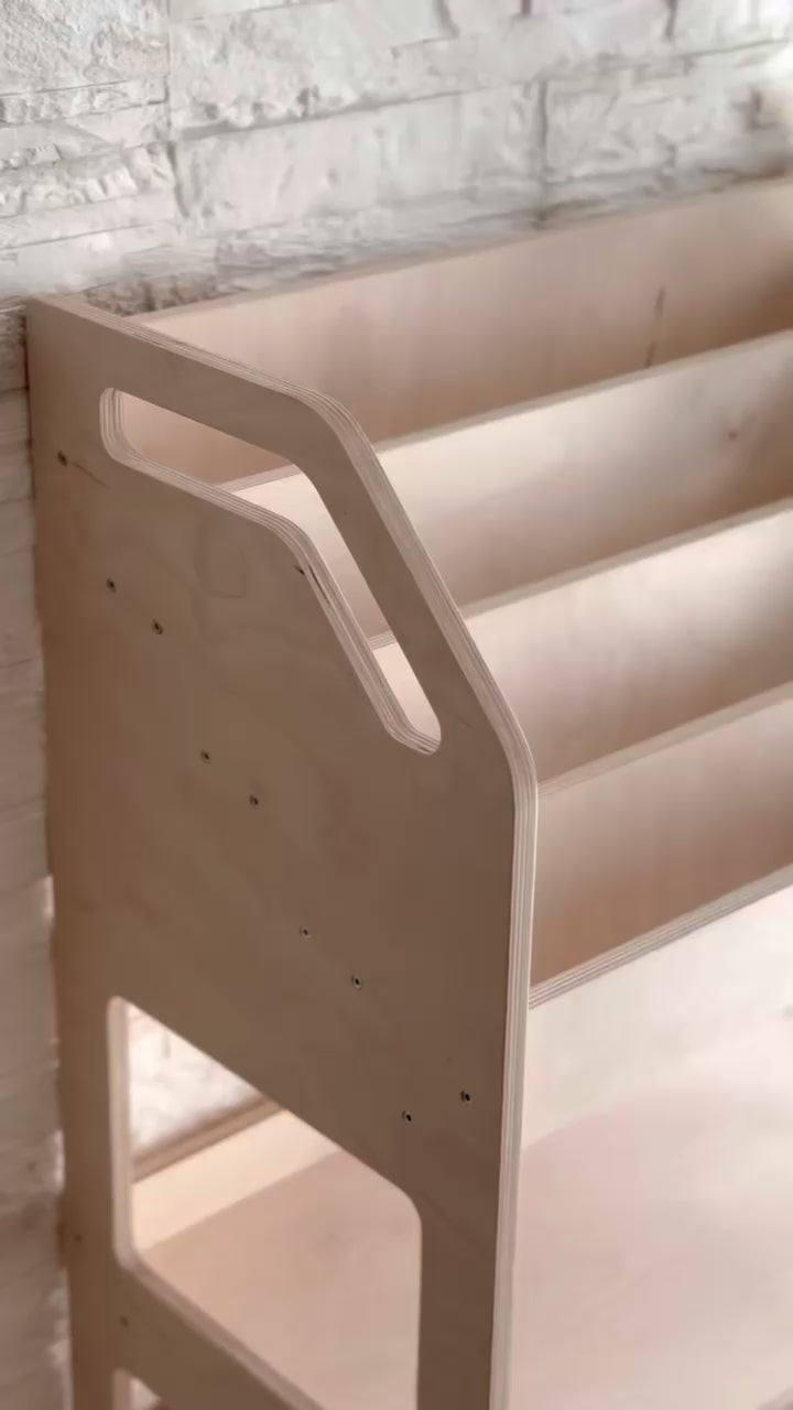 Montessori Boekenkast Met Opbergplank Voor Kinderen by OakHill