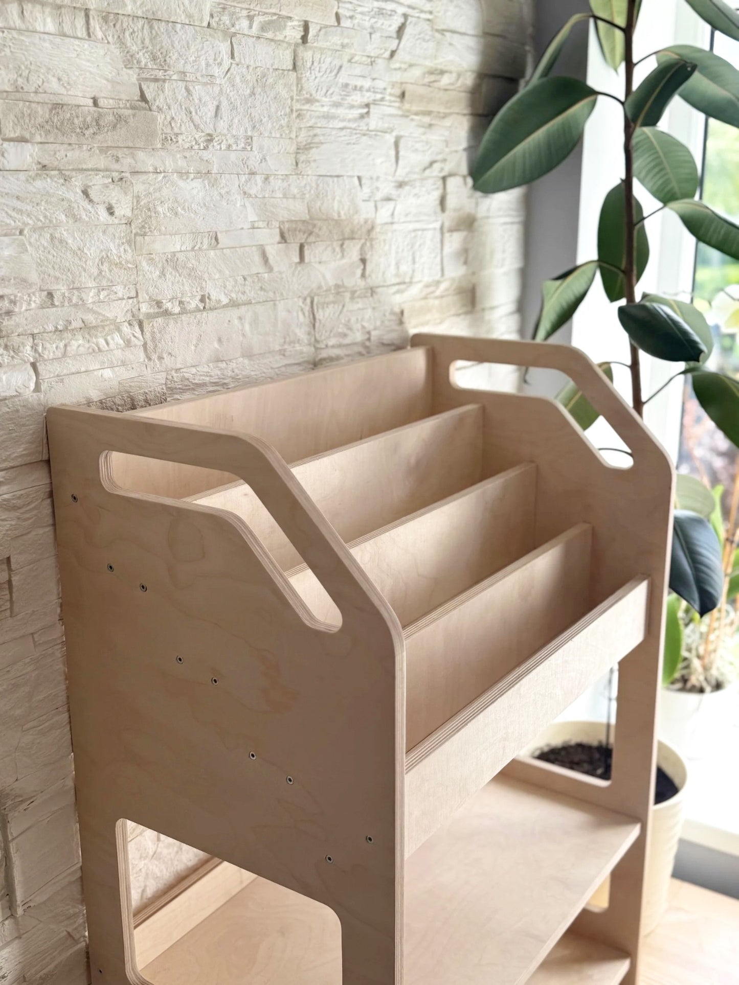 Montessori Boekenkast Met Opbergplank Voor Kinderen by OakHill