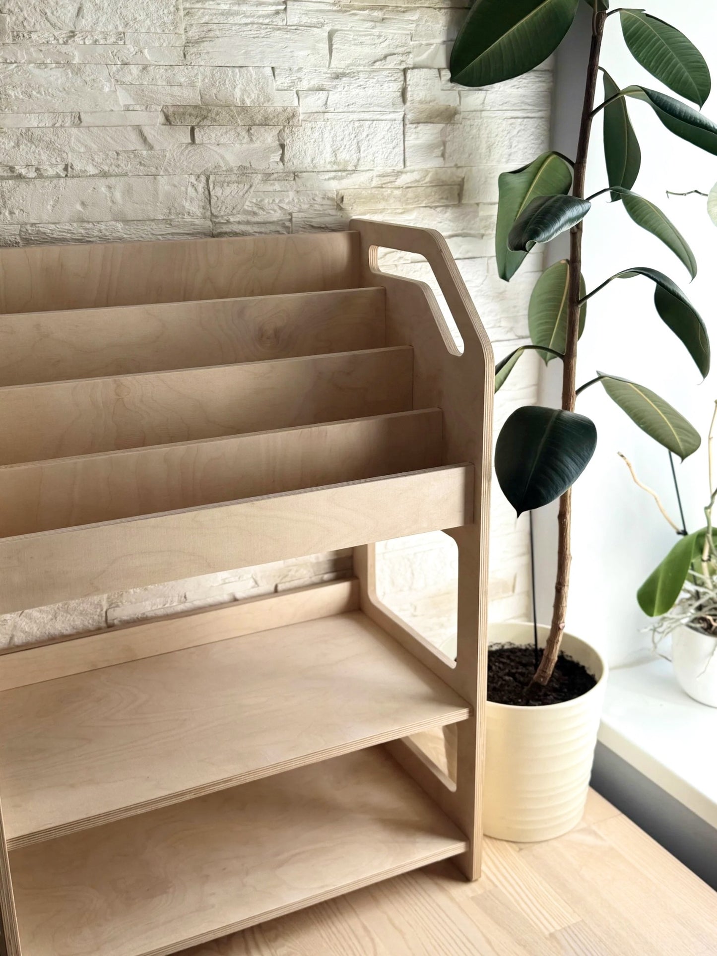 Montessori Boekenkast Met Opbergplank Voor Kinderen by OakHill