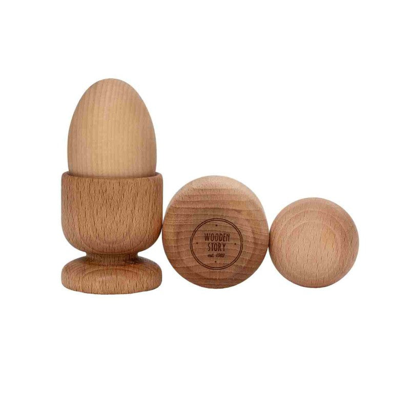 Houten Ei, Bal, Vierkant set by Wooden Story