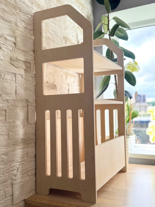 Montessori Houten Openrek Drie Niveaus Kinderhoogte by OakHill