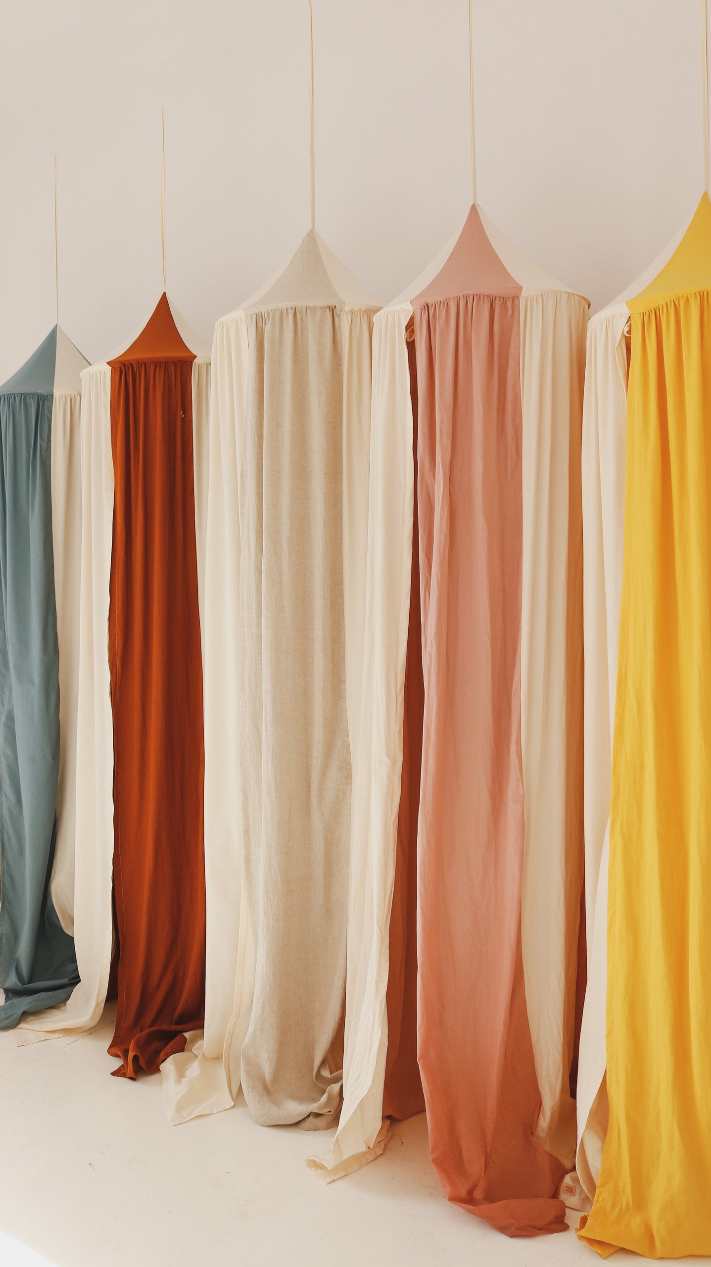 Katoenen Linnen Overkapping Crème Circus Slaaphoek by moi mili