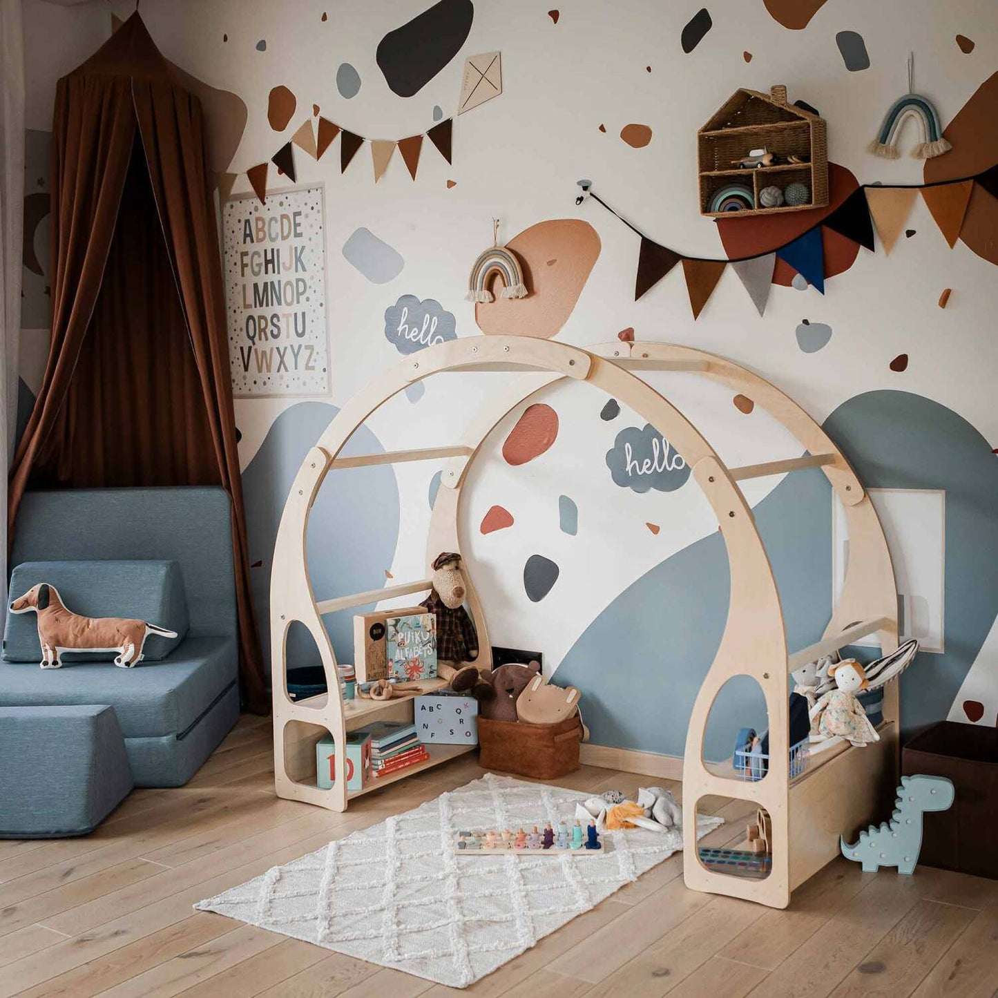 Montessori Speelstandaard Speelgoedrek Voor Kinderen Duurzaam by Montessori House Bed