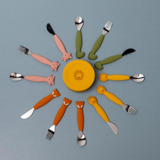 Siliconen Snackpot Met Deksel Leeuwenvriend Kindvriendelijk by Trixie Baby