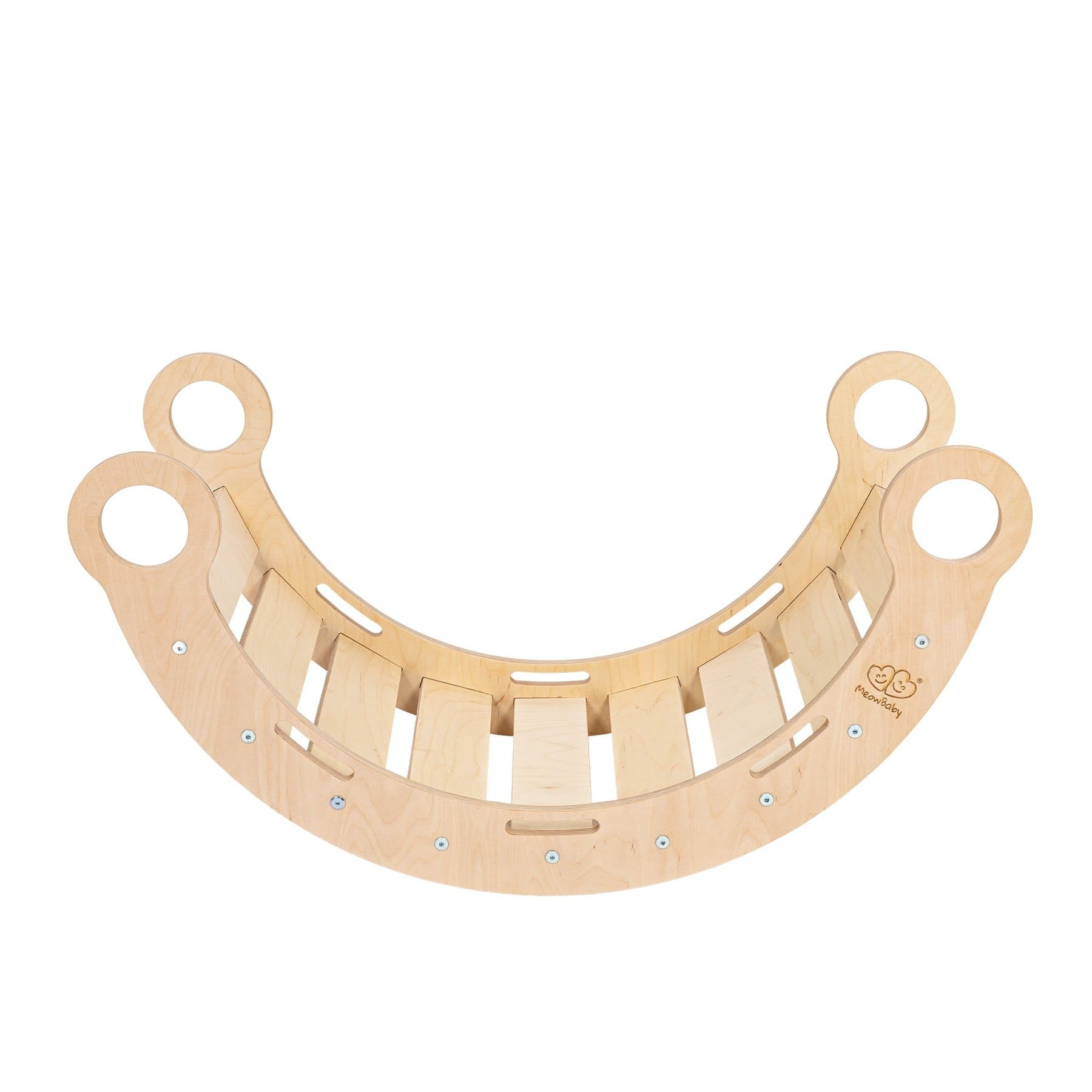 Schommel Kinderen NatuurlijkHout Met BeigeKussen Rustzone by MeowBaby