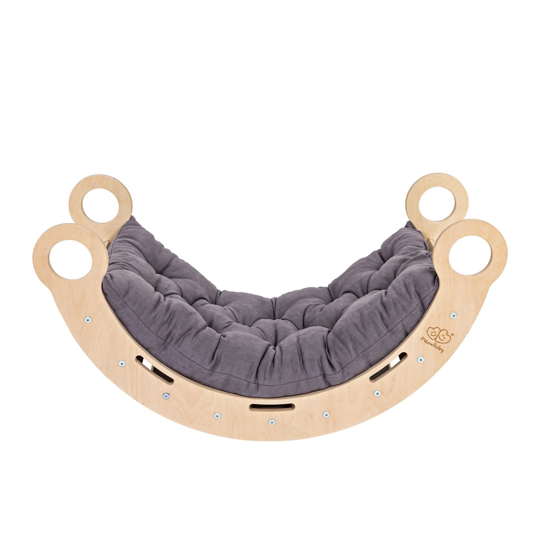 Schommel Natuurhout Comfortabel Grijs Kussenhoes Luxe by MeowBaby