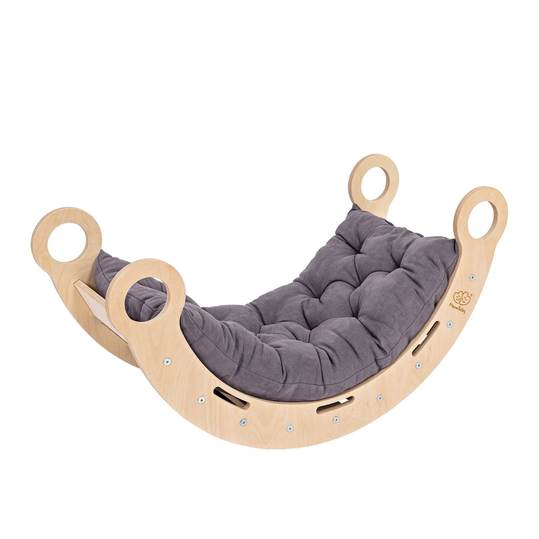 Schommel Natuurhout Comfortabel Grijs Kussenhoes Luxe by MeowBaby