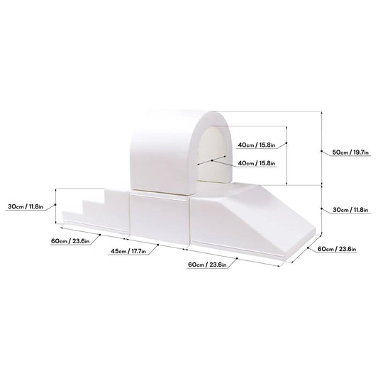 Zachte Speeltunnel Speeltoestel Voor Kinderen Wit Veilig by IGLU