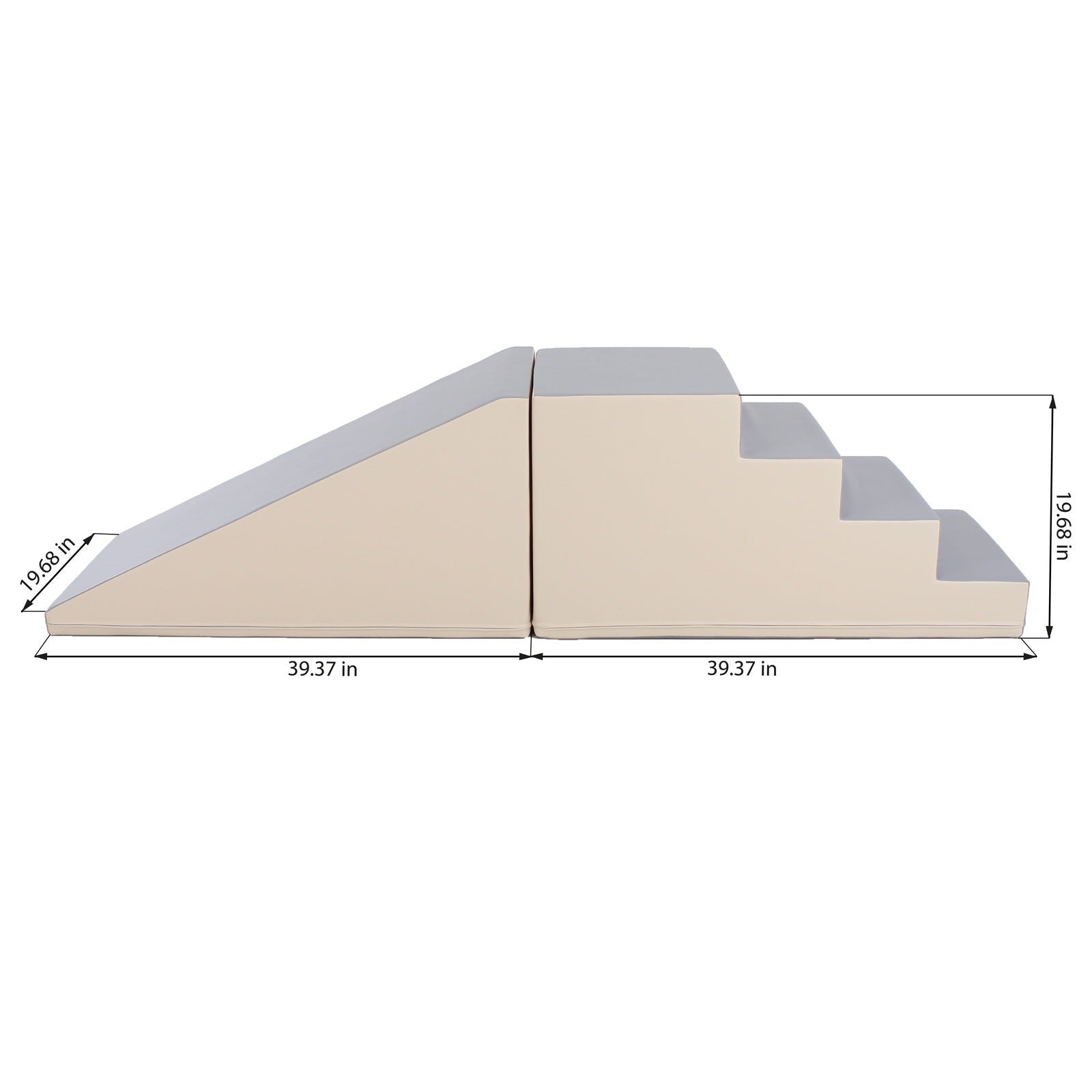 Zachte Speeltrap Glijset Beige Grijs Kindvriendelijk by IGLU