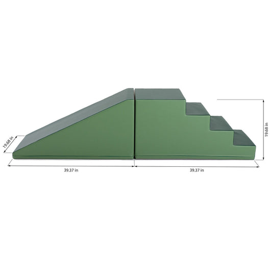 Zachte Speeltoestel Met Glijbaan Groen Speelplezier by IGLU