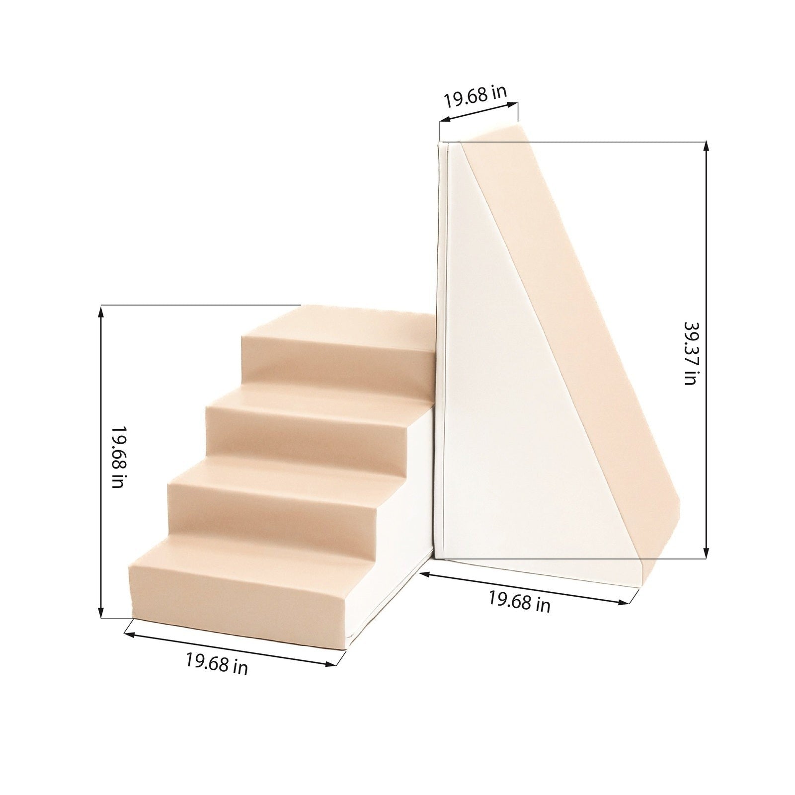 Zachte Speelset Trap Glijbaan Beigekleurig Speelplezier by IGLU