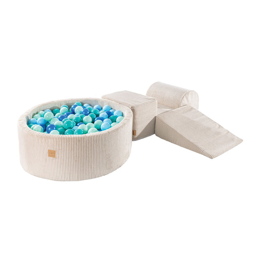 Interactieve Speelset Ballenbak Ecru Blauw Praktisch by MeowBaby