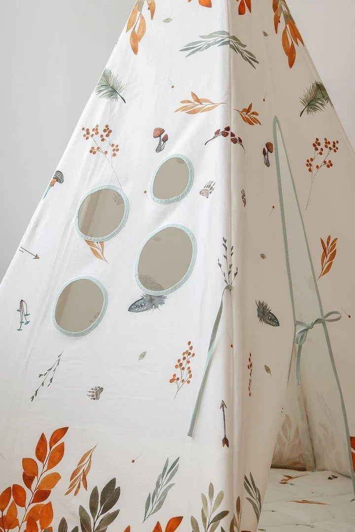 TipiTent Knusse Speelruimte Met Binnenzak Boekenvak by moi mili