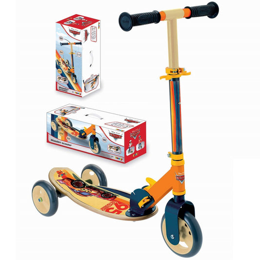 Driewielige Houten Kinderstep Met Brandlicentie Cars by Smoby