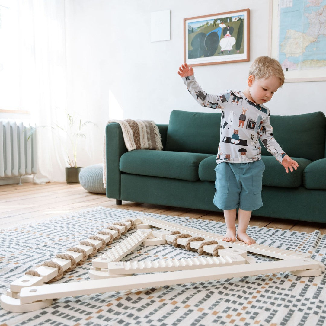 TipiToo Kleine Evenwichtsbalk 3-delig Met Jute Touw by Ette Tete