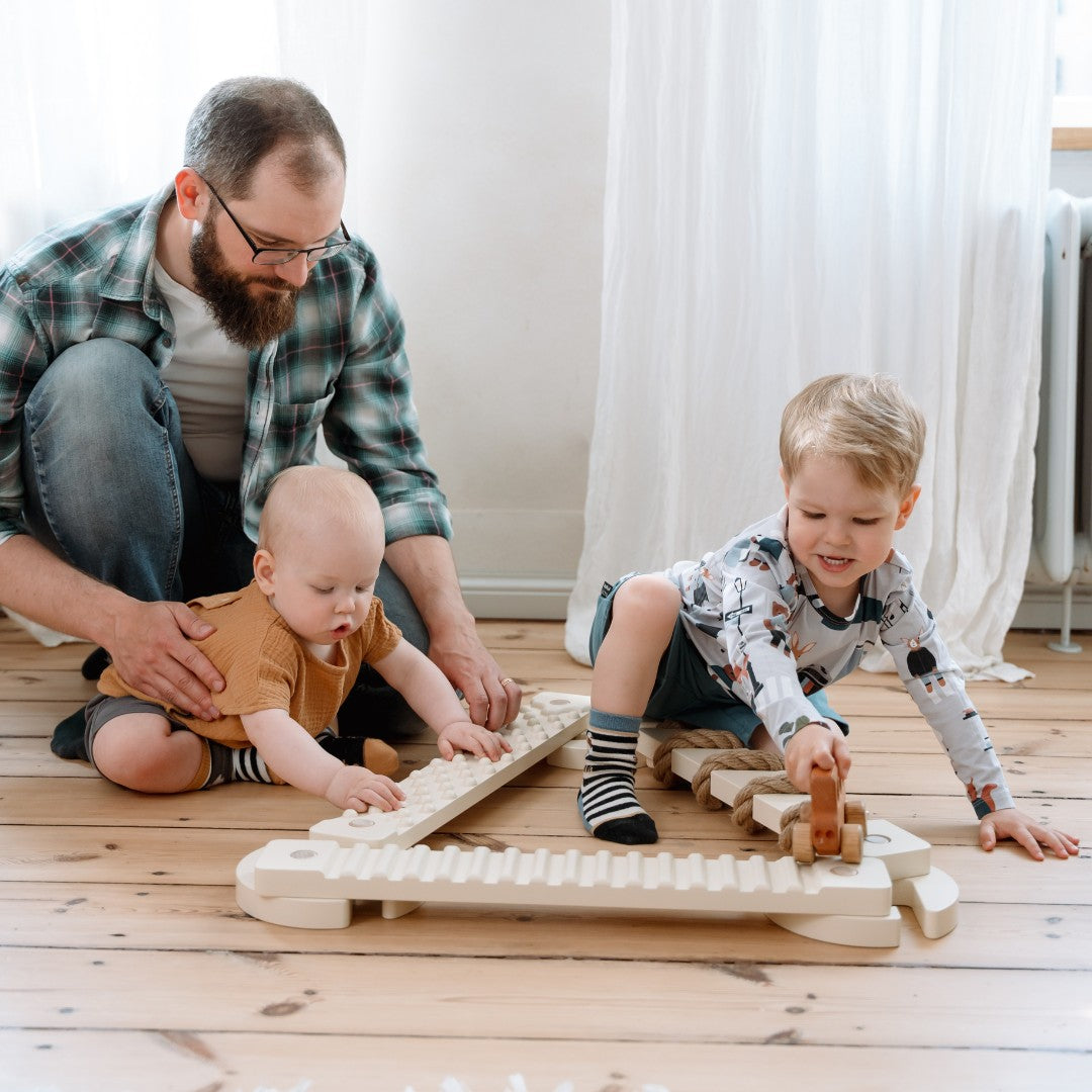 TipiToo Kleine Evenwichtsbalk 3-delig Met Jute Touw by Ette Tete