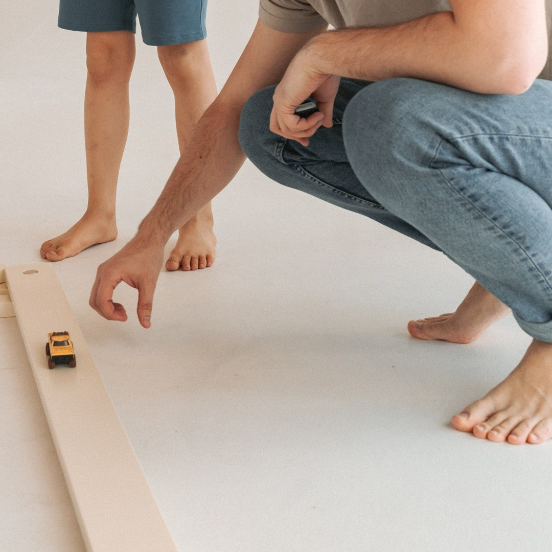 Evenwichtsbalk Dubbelzijdig Puntjes Houten Natuurlijk by Ette Tete