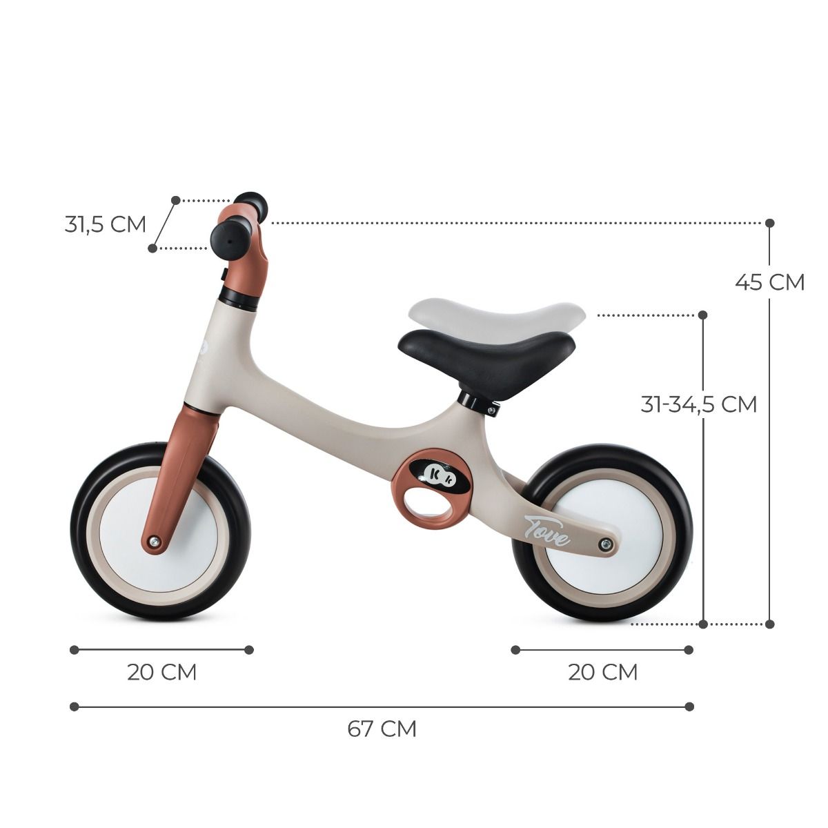 Kinder Loopfiets | Beige by Kinderkraft